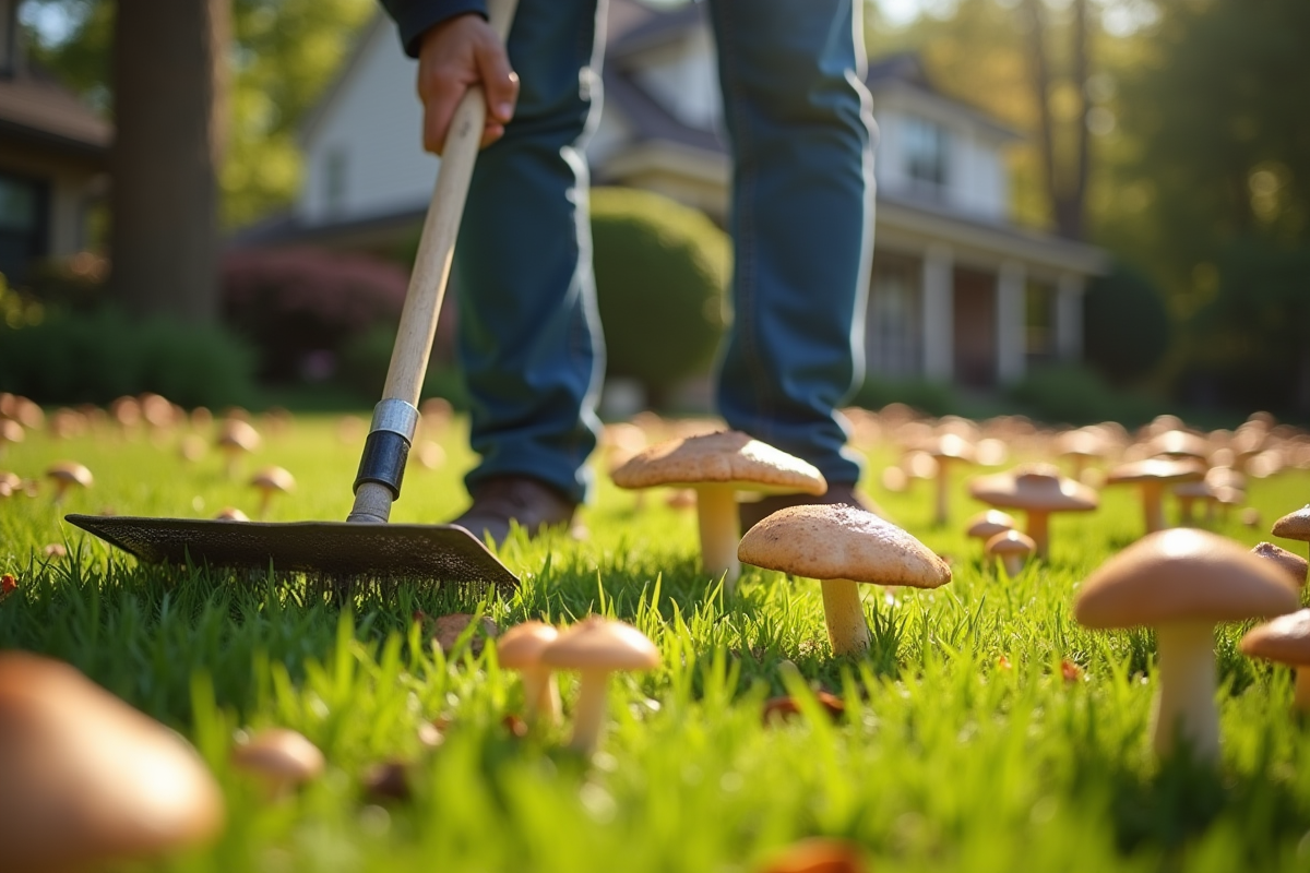 champignons pelouse